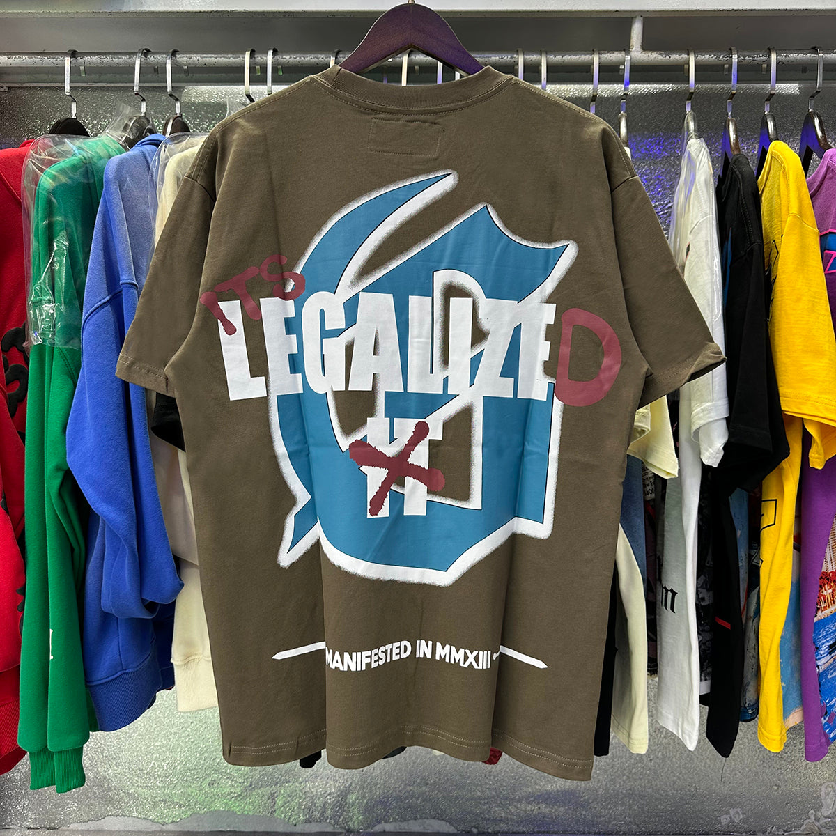 Godspeed T-shirts Blue Sky White Clouds Poppy Skull Planting Printing Cotton Casual Short Sleeves Men and Women