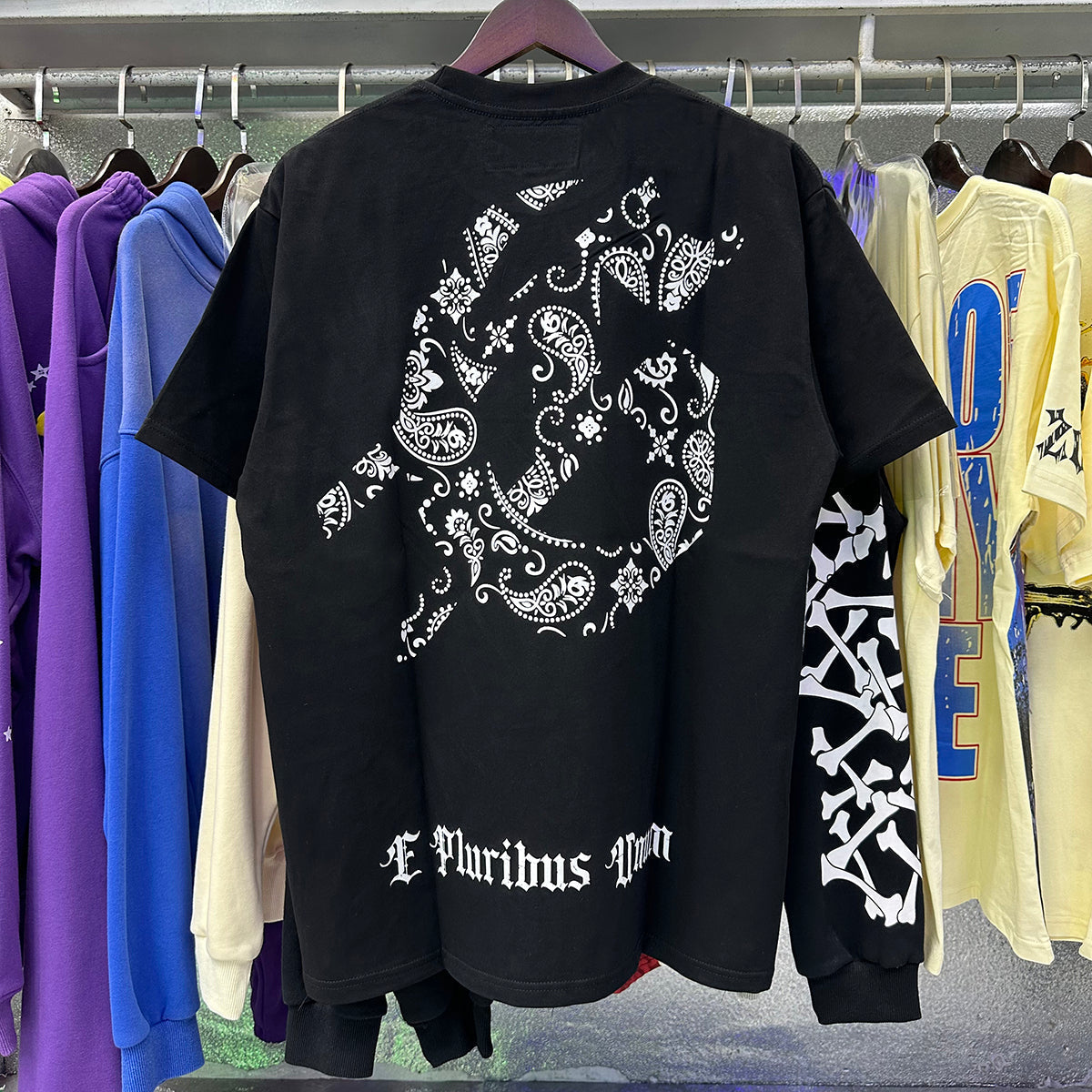 Godspeed T-shirts Los Angeles Hollywood Hills Fire Print Cotton Casual Short Sleeve Men and Women